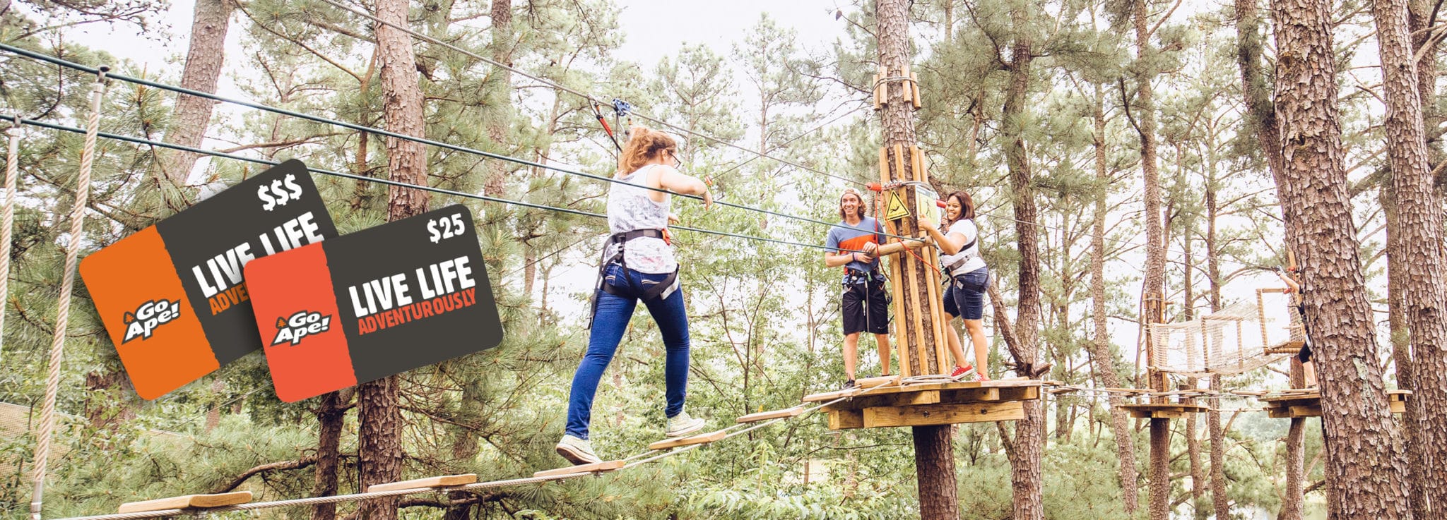 Go Ape Zipline Treetop Adventures Gift Cards Go Ape Zipline Treetop Adventures Gift Cards