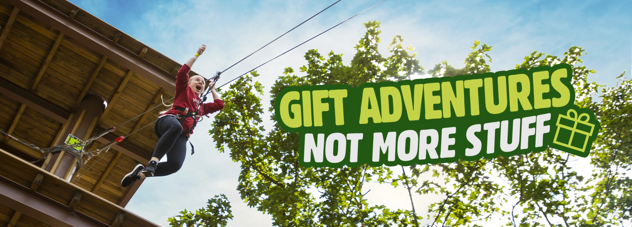 Gift Adventures Not More Stuff - Go Ape Zipline & Adventure Park Gift Cards