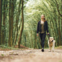 Portrait of a woman with her beautiful dog
