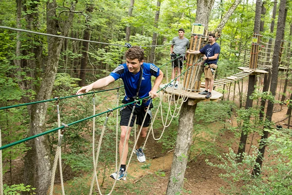 Obstacle on an Aerial Adventure Course, Arlington, TX - Go Ape Zipline & Adventure Park