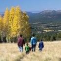 Family walking outdoors
