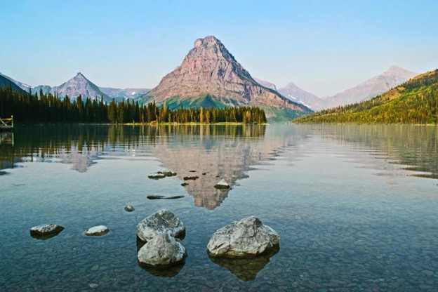 Mountains and a lake