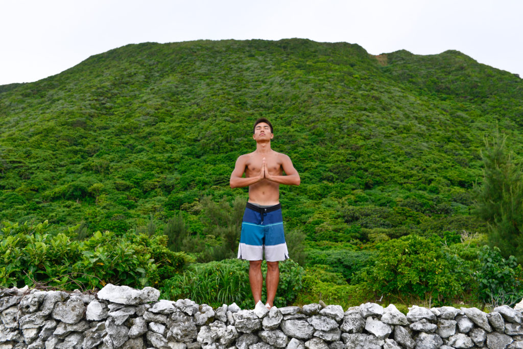 Man doing yoga