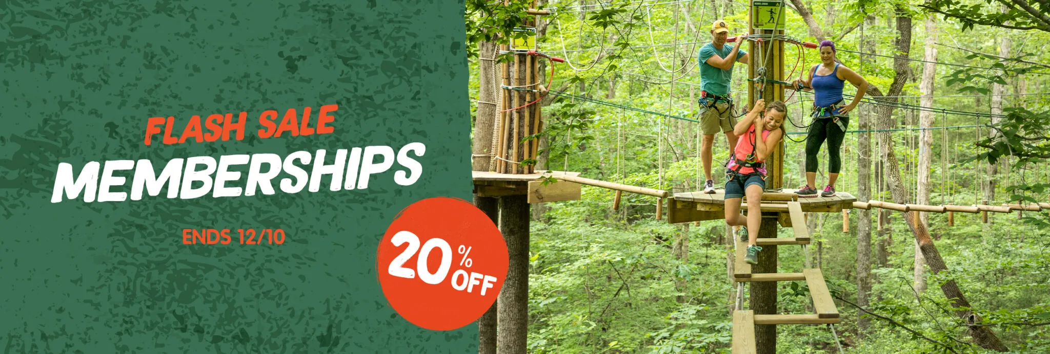 20% OFF Memberships - Go Ape Zipline & Adventure Park