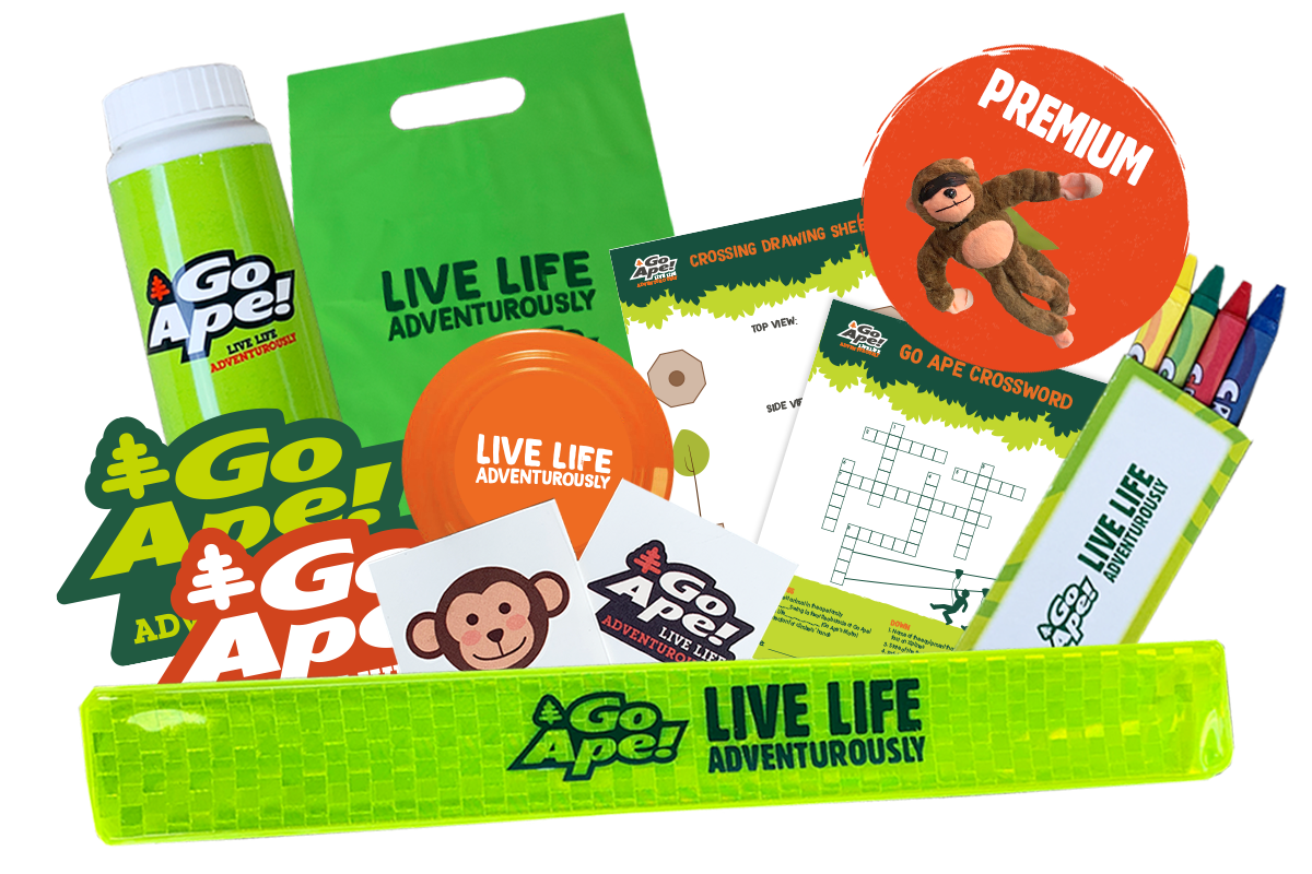 Premium kids birthday party goodie bag - Go Ape Zipline & Adventure Park