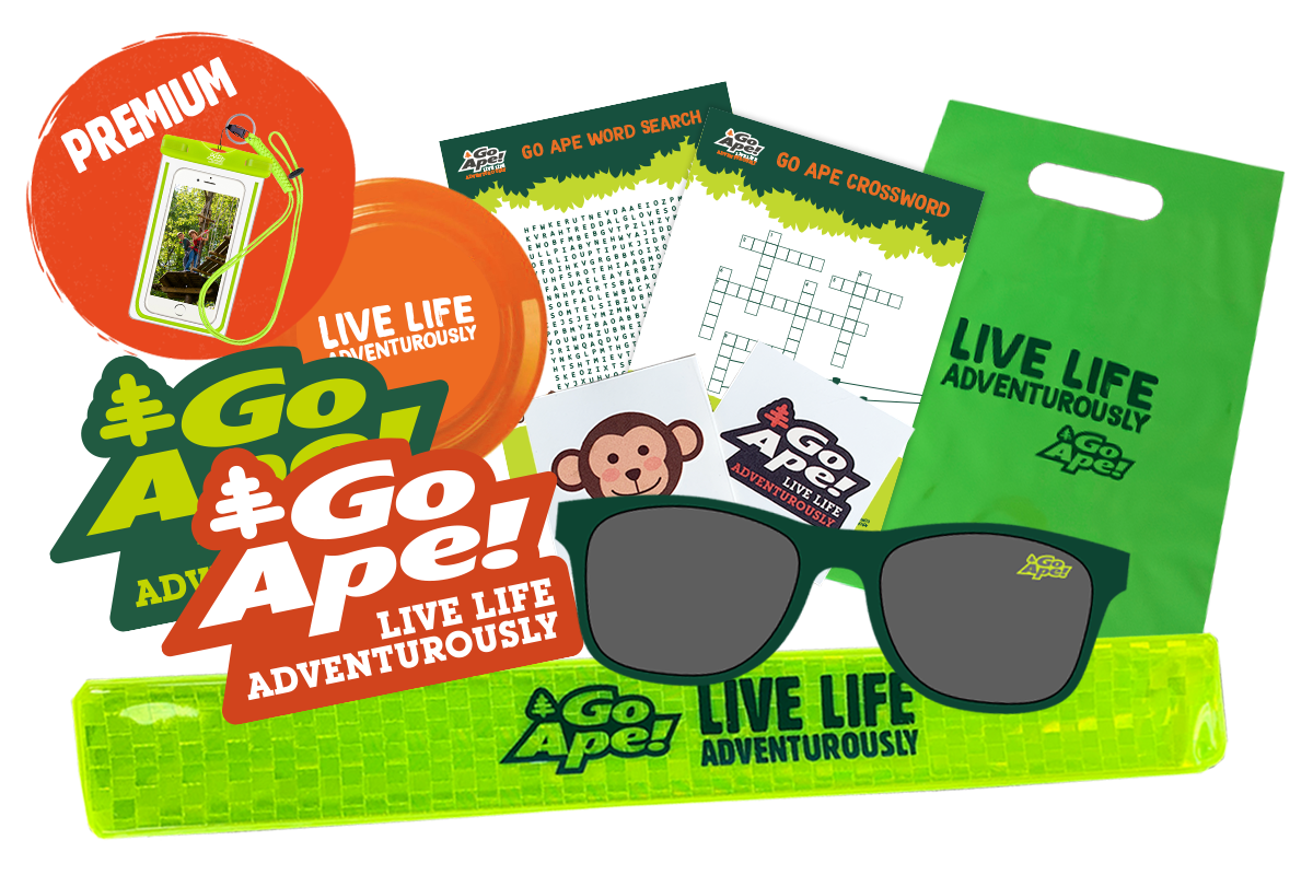 Premium youth birthday party goodie bag - Go Ape Zipline & Adventure Park