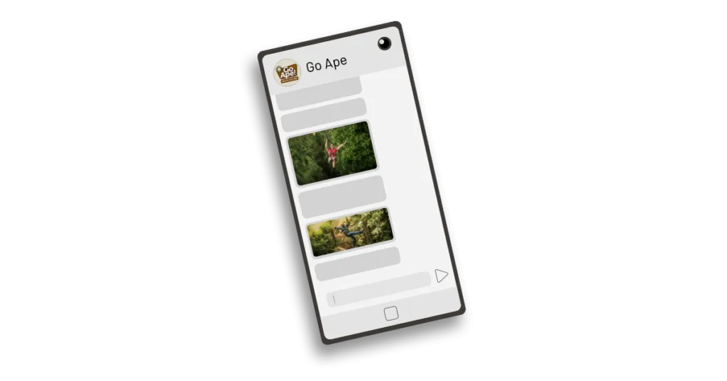 SMS example on a cell phone