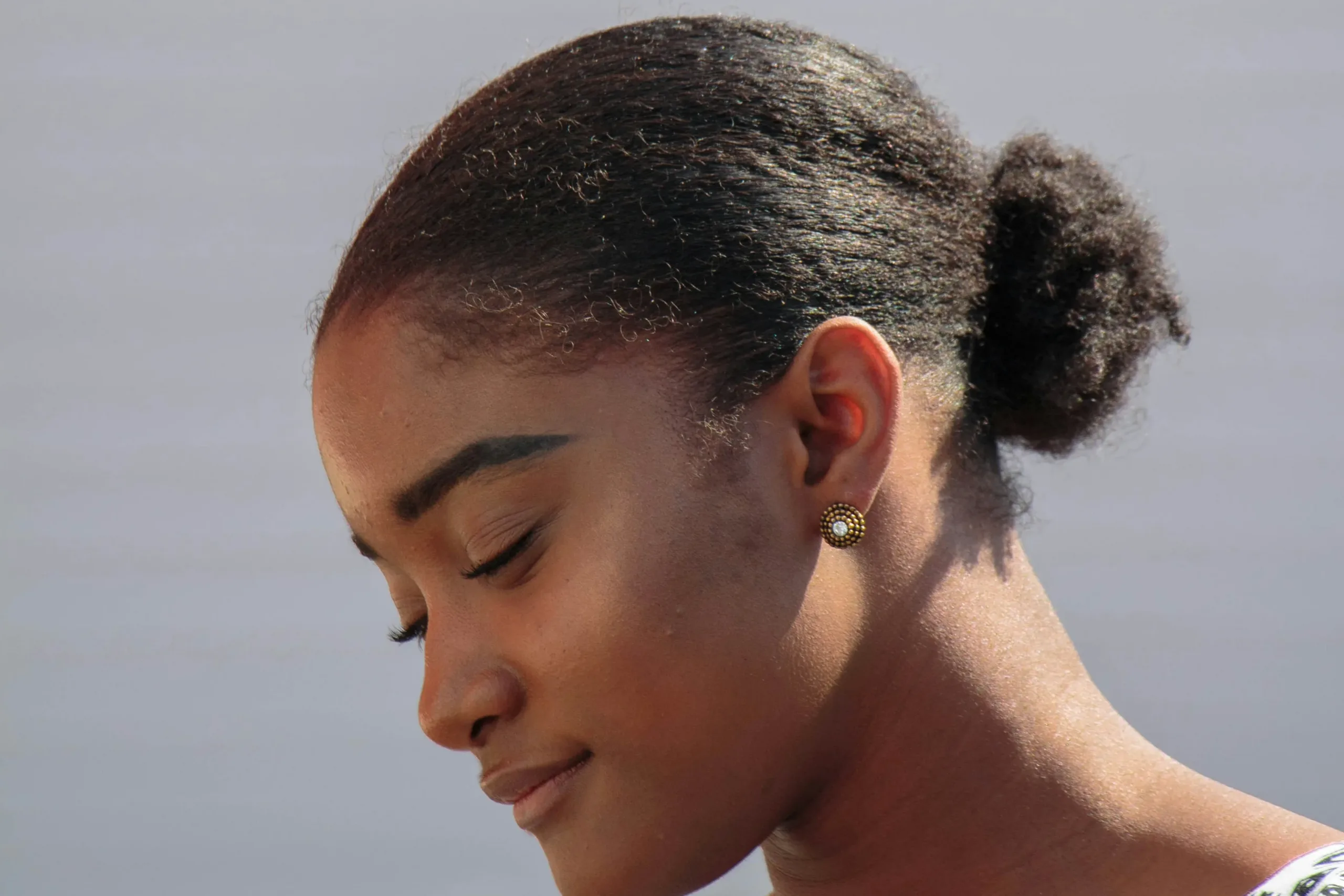 low bun