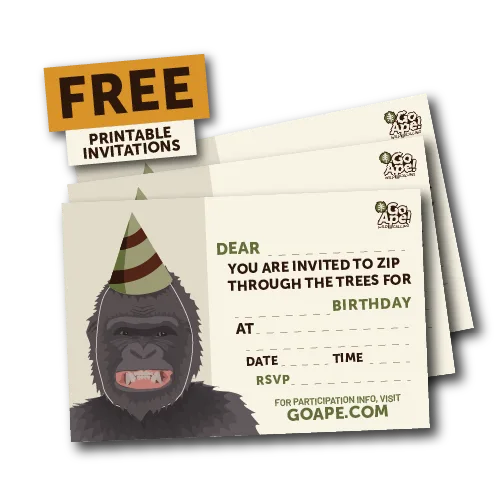 Free printable birthday invitations