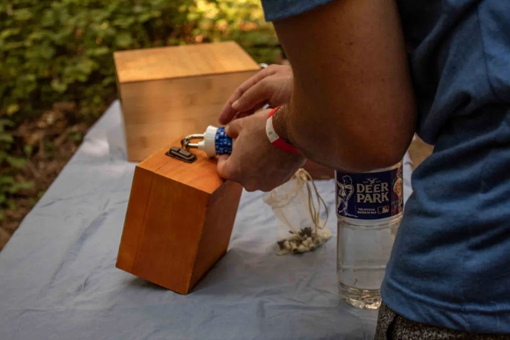 A combination lock puzzle