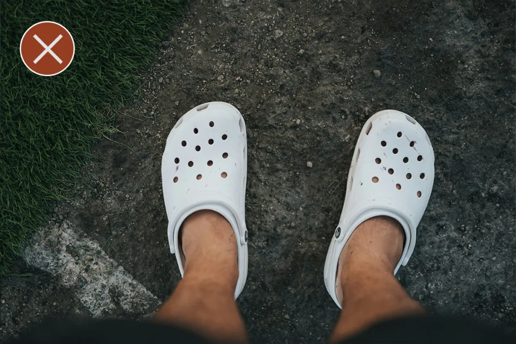 Crocs are bad for ziplining