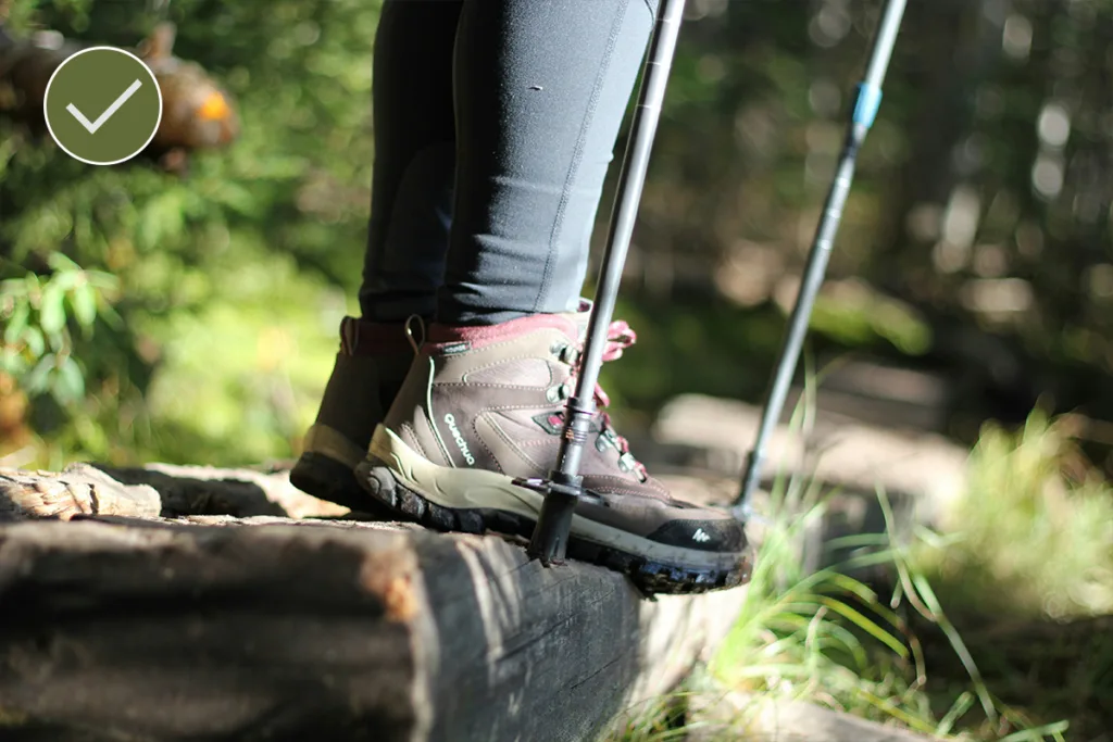 Hiking Boots are good for ziplining